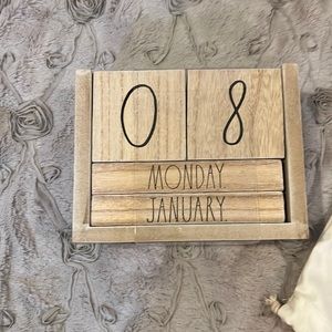 Rae Dunn Wooden Block Calendar